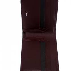 Pre Owned محفظة كارتييه موست دو كارتييه طية مزدوجة جلد أسود