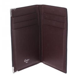 مملوكة مسبقًا Cartier Black Leather Must De Cartier Card Holder