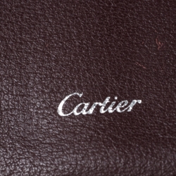 Pre Owned Cartier Black Leather Must de Cartier 7 CC Continental Wallet