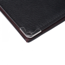 Pre Owned Cartier Black Leather Must de Cartier 7 CC Continental Wallet