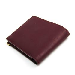 Pre Owned Cartier Bordeaux Leather Must Bifold Wallet 