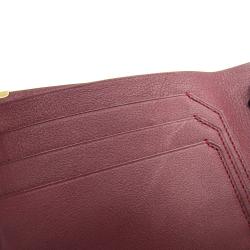 Pre Owned Cartier Bordeaux Leather Must Bifold Wallet 