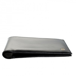 Pre Owned Cartier Black Leather Must De Cartier Bifold Wallet