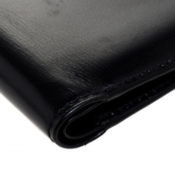 Pre Owned Cartier Black Leather Must De Cartier Bifold Wallet