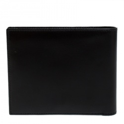 Pre Owned Cartier Black Leather Must De Cartier Bifold Wallet