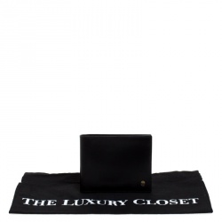 Pre Owned Cartier Black Leather Must De Cartier Bifold Wallet