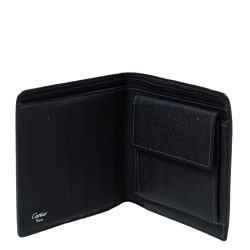 مملوكة مسبقًا Cartier Cartier Black Leather Must De Cartier Bifold Wallet