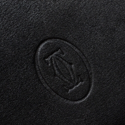 مملوكة مسبقًا Cartier Black Leather Must De Cartier 6CC Bifold Wallet