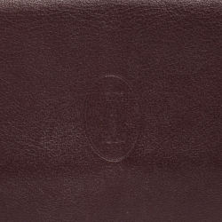Pre Owned Cartier Burgundy Leather Must de Cartier Continental Wallet