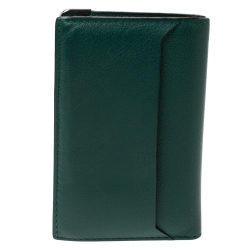 Pre Owned Cartier Green Leather Must de Cartier Card Holder