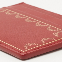 Cartier Red Leather Guirlande de Cartier Card Holder