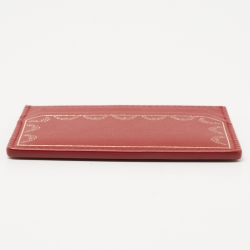 Cartier Red Leather Guirlande de Cartier Card Holder