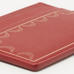 Cartier Red Leather Guirlande de Cartier Card Holder