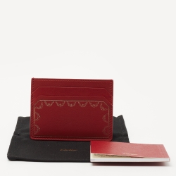 Cartier Red Leather Guirlande de Cartier Card Holder