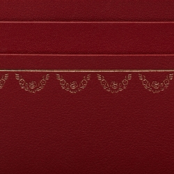Cartier Red Leather Guirlande de Cartier Card Holder