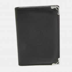 Cartier Black Leather Must de Cartier Business Card Holder