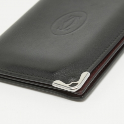 Cartier Black Leather Must de Cartier Business Card Holder