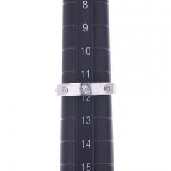 مملوكة مسبقًا Cartier Love 18K White Gold 8 Diamond Ring Size 52