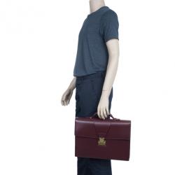 Cartier Crimson Leather Pasha Briefcase