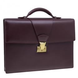 Cartier Crimson Leather Pasha Briefcase