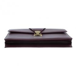 Cartier Crimson Leather Pasha Briefcase