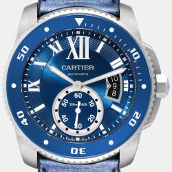 Cartier Calibre Diver Blue Dial Steel Men's Watch WSCA0010