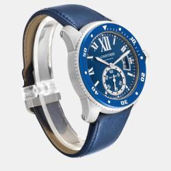 Cartier Calibre Diver Blue Dial Steel Men's Watch WSCA0010