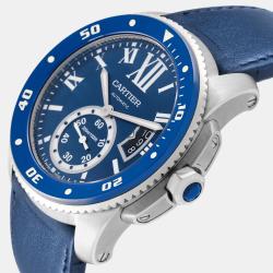 Cartier Calibre Diver Blue Dial Steel Men's Watch WSCA0010