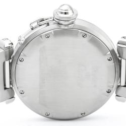 Pre Owned Cartier Blue Stainless Steel Pasha Men's Wristwatch 35MM