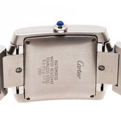 Pre Owned Cartier Silver Stainless Steel Tank Française 2302 Men's Wristwatch 28 mm