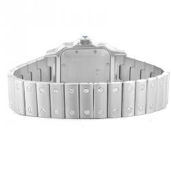 Pre Owned Cartier Silver and Stainless Steel Santos Galbee W20055D6 Men's Wristwatch 29MM