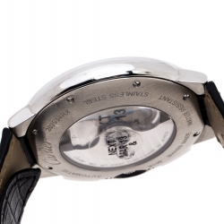 Pre Owned Cartier Silver Stainless Steel Ballon Bleu 3109 Men's Wristwatch 44MM