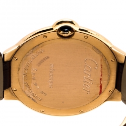 Cartier Silver 18k Rose Gold Ballon Bleu 3376 Men's Wristwatch 46MM