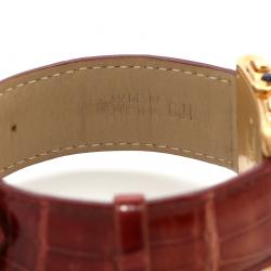 Pre Owned Cartier Silver Dial 18K Yellow Gold Tank Francaise 1830 Men's Watch