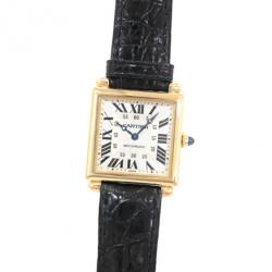 Pre Owned Cartier Tank Obus Gold 18K Gold Unisex Wristwatch
