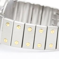 Pre Owned Cartier Silver 18k Yellow Gold And Stainless Steel Santos Octagon 187902 Quartz Men's Wristwatch 29 mm