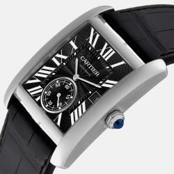 Cartier Tank MC Black Dial Automatic Steel Men's Watch 34.3 mm