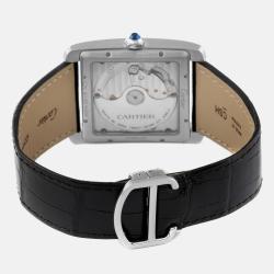 Cartier Tank MC Black Dial Automatic Steel Men's Watch 34.3 mm