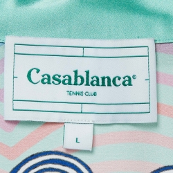 Casablanca Multicolor Masao San Print Silk Shirt L