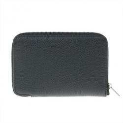 Pre Owned Celine Black Leather Medium Zipped Around Wallet