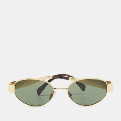 Celine Gold/Green CL40235U Triomphe Oval Sunglasses