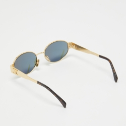 Celine Gold/Green CL40235U Triomphe Oval Sunglasses