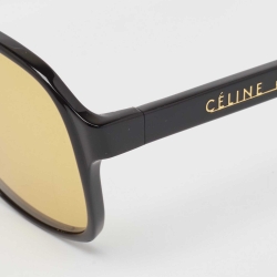 Pre Owned Celine Yellow/Black CL40032U Aviator Sunglasses