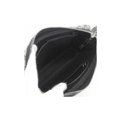 Celine Black/Gray Macadam Canvas and Leather Vintage Messenger Bag