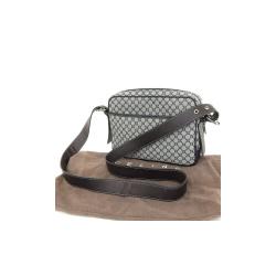 Celine Black/Gray Macadam Canvas and Leather Vintage Messenger Bag