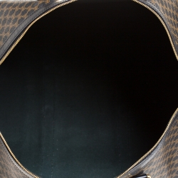 Celine Black/Dark Brown Macadam Canvas and Leather Weekender Bag