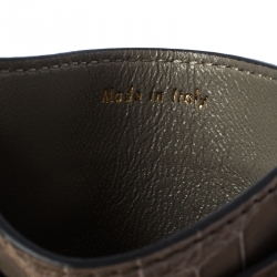 مملوكة مسبقًا محفظة بطاقات سيلين جلد تمساح رصاصي