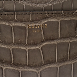 مملوكة مسبقًا محفظة بطاقات سيلين جلد تمساح رصاصي