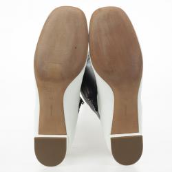 Pre Owned Celine Two Tone Leather Over The Knee Boots Size 38