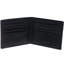 Pre Owned Cerruti 1881 Black/Brown Leather Cerrutis Bifold Wallet